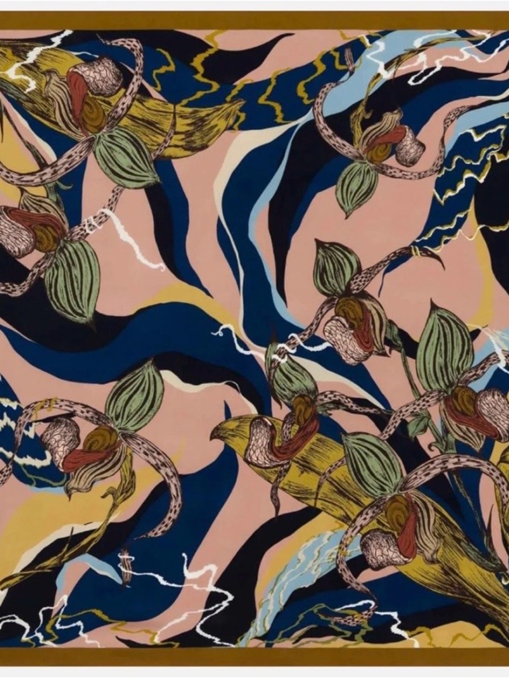 Jim Thompson “Slipper Orchid” Silk Scarf - Picture 12 of 13